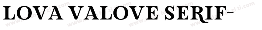 Lova Valove Serif字体转换